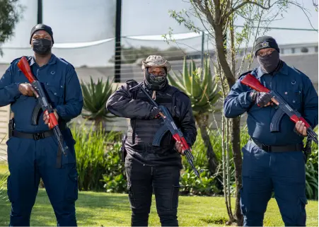 Mteki security officers on site providing professional protection
